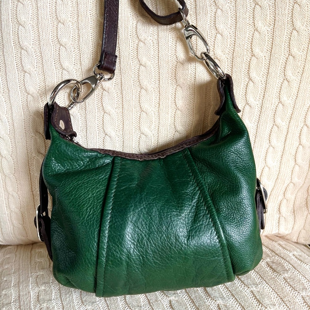 Soft Italian Leather Green Purse